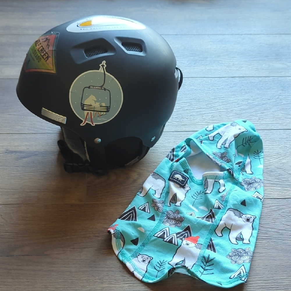 K2 Verdict helmet and Turtle Fur kids maxclava